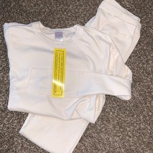 Hanna Andersson Cream Kids Pajama Set